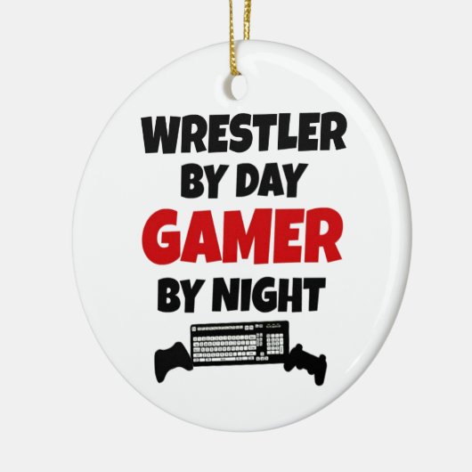 worstelaarster keramisch ornament (Links)