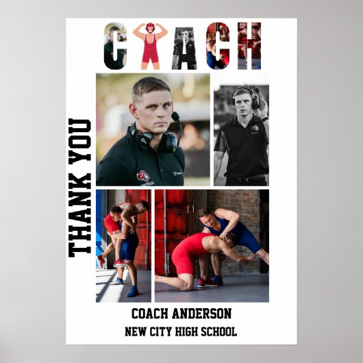 Worstelcoach Afscheid Senioren Afstuderen Poster (Voorkant)