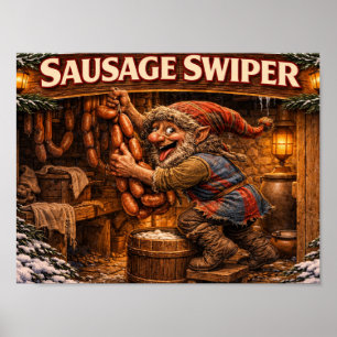 Worsteldief Kerstkind poster