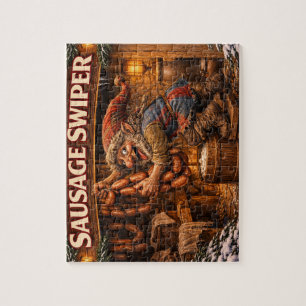 Worsteldief Kerstman puzzel