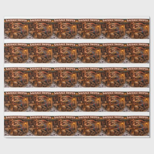 Worsteldief Yule Lad Cadeaupapier (Vlak)