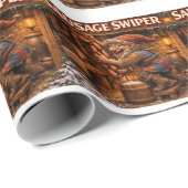 Worsteldief Yule Lad Cadeaupapier (Rol Hoek)