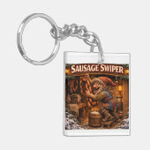 Worsteldief Yule Lad  Sleutelhanger (Voorkant Links)