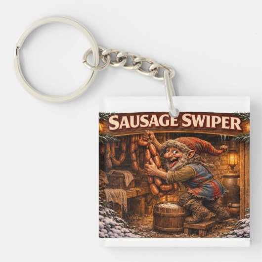 Worsteldief Yule Lad  Sleutelhanger (Voorkant)