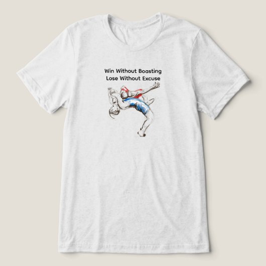 Worstelen 2 Tri-Blend shirt (Design voorkant)