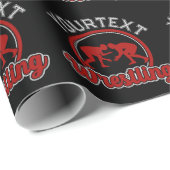  Worstelen ADD NAAM Grapple Kampioen Team Speler  Cadeaupapier (Rol Hoek)