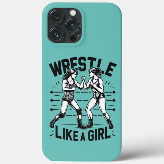 Worstelen als een meisje, vechtersvrouw, feministi Case-Mate iPhone case (Achterkant)