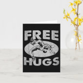 Worstelen - Funny Free Hugs Wrestling Kaart (Gele Bloem)