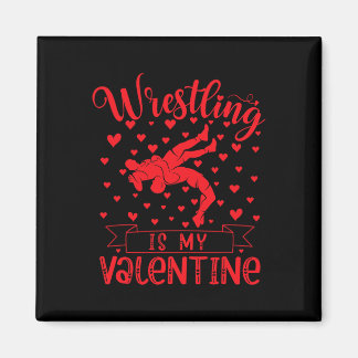 Worstelen is mijn Valentijn rode liefde hart Valen Magneet