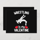 Worstelen is mijn Valentijnsdag sport Briefkaart (Voorkant / Achterkant)