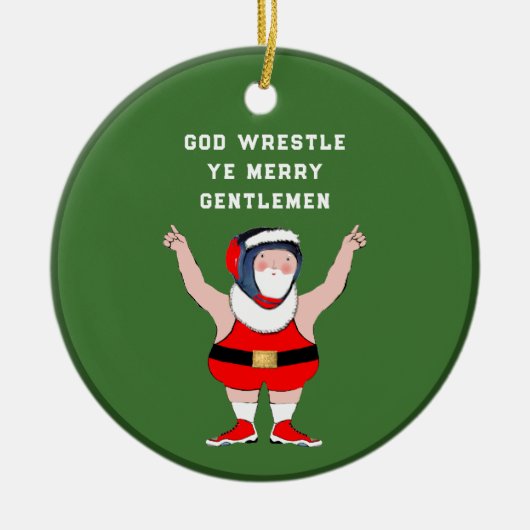 Worstelen Kerst Collectie Keramisch Ornament (Voorkant)