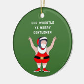 Worstelen Kerst Collectie Keramisch Ornament (Links)