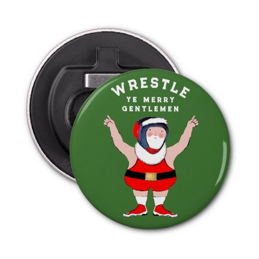 Worstelen Kerst Kousen Stuffers Button Flesopener (Voorkant)