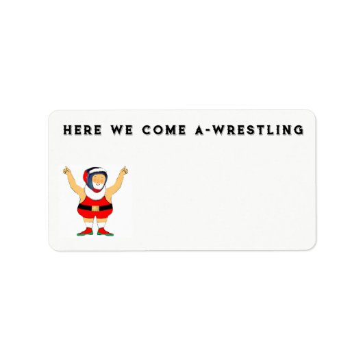 Worstelen Kerst Label (Voorkant)