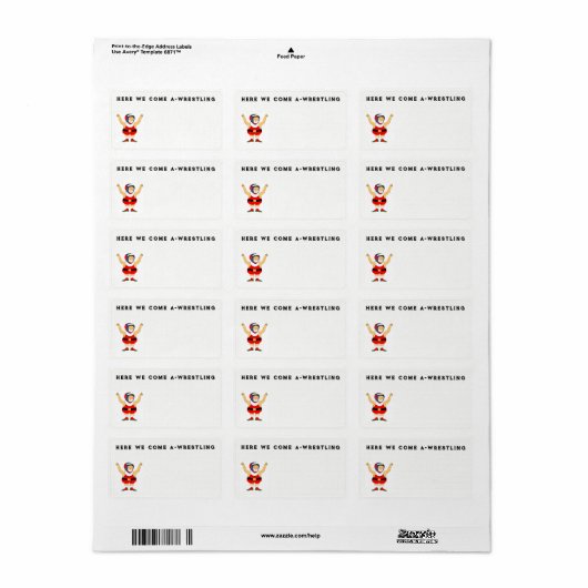 Worstelen Kerst Label (Full Sheet)