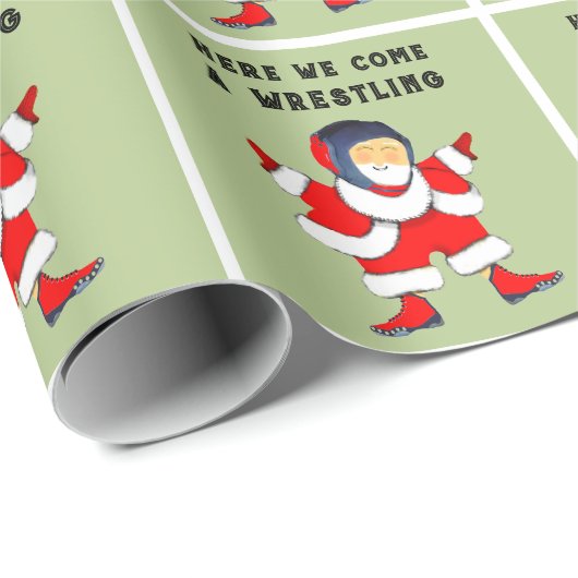 Worstelen Kerstcadeau Cadeaupapier (Rol Hoek)