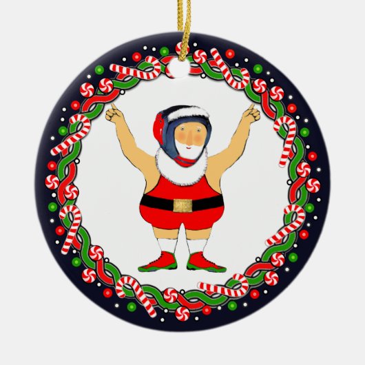 Worstelen Kerstcadeau Keramisch Ornament (Voorkant)