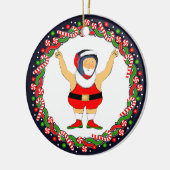 Worstelen Kerstcadeau Keramisch Ornament (Links)