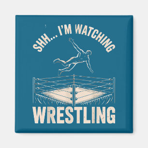 Worstelen Kijken Funny Worstelaar Actie Voor Manne Magneet