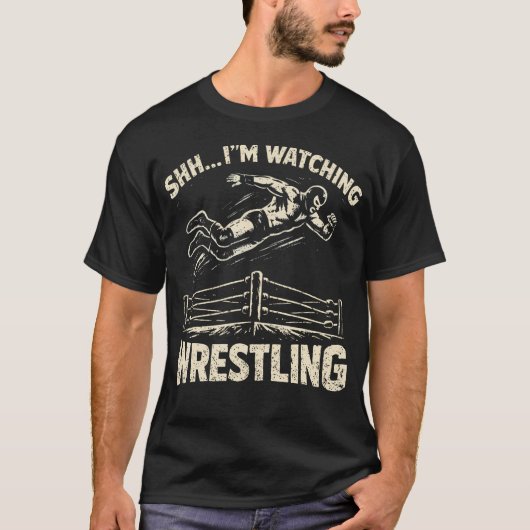 Worstelen Kijken Grappig Worstelen T-shirt (Voorkant)