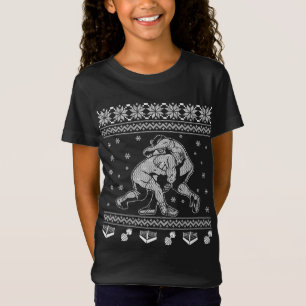 Worstelen lelijke kerst trui stijl ontwerp t-shirt