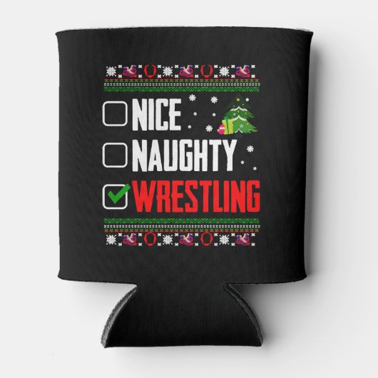 Worstelen Lelijke Kerstmis Blikjeskoeler (Voorkant)