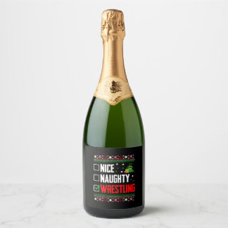 Worstelen Lelijke Kerstmis Sparkling Wijnetiket