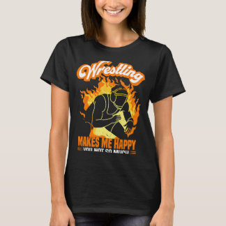 Worstelen maakt me blij dat je niet zo veel worste t-shirt