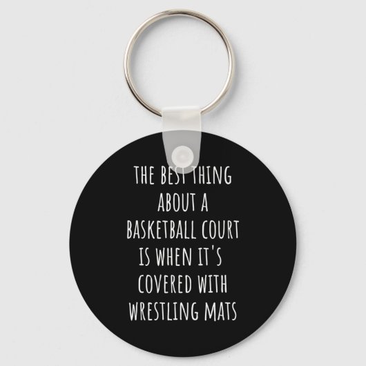 Worstelen matten ding over basketbalveld sleutelhanger (Voorkant)