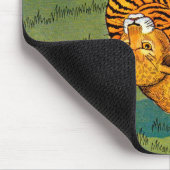 worstelen met tijger en luipaard muismat (Hoek)