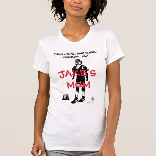 Worstelen Moeder Cartoon Aangepast T-shirt (Voorkant)