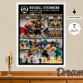 Worstelen op de middelbare school Senior 7 Foto Co Poster