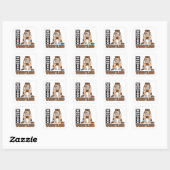 worstelen op universitair niveau vierkante sticker (Vel)