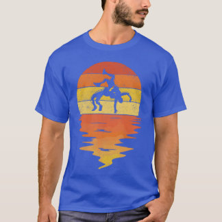 worstelen retro zonsondergang 70s vintage worstele t-shirt