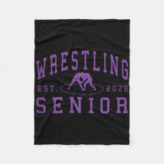 Worstelen Senior Night Worstelen Senior 2026 Afstu Fleece Deken