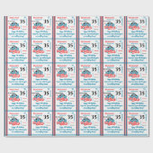 worstelen sentiment naam leeftijd verjaardag cadeaupapier (Vlak)