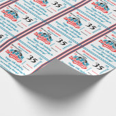 worstelen sentiment naam leeftijd verjaardag cadeaupapier (Hoek)