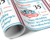 worstelen sentiment naam leeftijd verjaardag cadeaupapier (Rol Hoek)