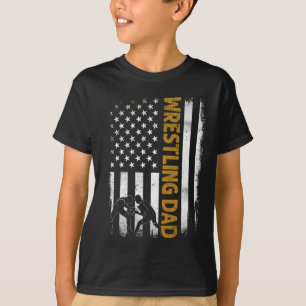 worstelen vader t amerikaanse vlag 4 juli vaders t-shirt