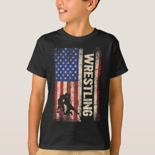 Worstelen Verenigde Staten Amerikaanse vlag Shirt