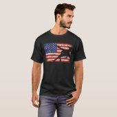 Worstelen Verenigde Staten Vlag Amerikaans Wrestli T-shirt (Voorkant volledig)