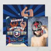 Worstelen Verjaardag Worstelen Ring Vechten Foto Kaart (Voorkant / Achterkant)