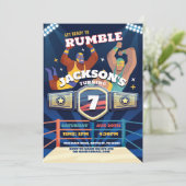 Worstelen Verjaardag Worstelen Ring Vechten Ring Kaart (Staand voorkant)