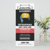 Worstelen Verjaardagsfeest Ticket  Kaart (Staand voorkant)