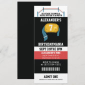 Worstelen Verjaardagsfeest Ticket  Kaart (Voorkant / Achterkant)
