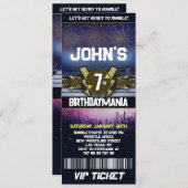 Worstelen Verjaardagsfeest Ticket Uitnodiging Them (Voorkant / Achterkant)