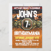 Worstelen Verjaardagsfeest Uitnodiging Thema (Voorkant)