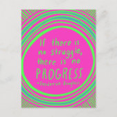 WORSTELEN VOORUITGANG Douglass Quote Lime Green Briefkaart (Voorkant)