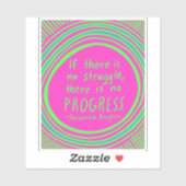 WORSTELEN VOORUITGANG Douglass Quote Lime Green Sticker (Vel)