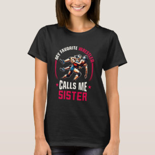 Worstelen Vrouwen Grappig Mijn Favoriete Worstelaa T-shirt